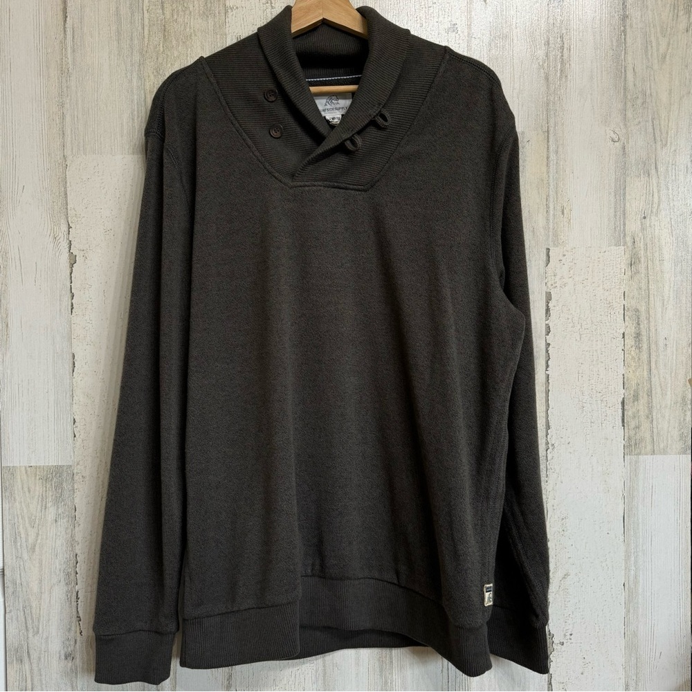 Surfside Supply Black Olive Mens Sweater Size XL Casual Office Travel Holiday